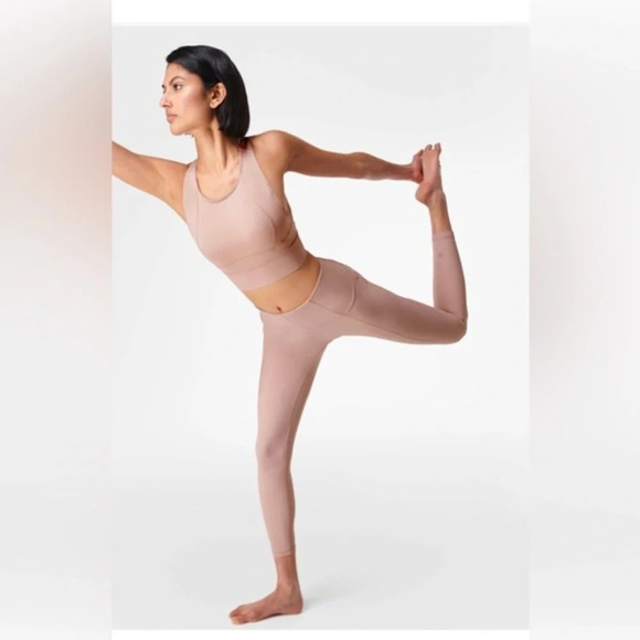 Sweaty Betty Super Soft Dance Bra XS Ash pink - Picture 1 of 6